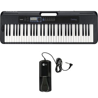 TECLADO MUSICAL CASIO CASIOTONE CTS300 BK BASICO DIGITAL + PEDAL SUSTAIN TECLADO CUSTOM SOUND CPS10 PRETA
