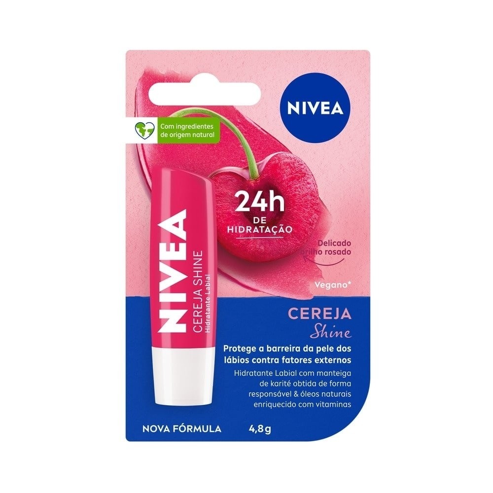 Protetor Labial Nivea Cereja 4,8g NE em Oferta na Shopee