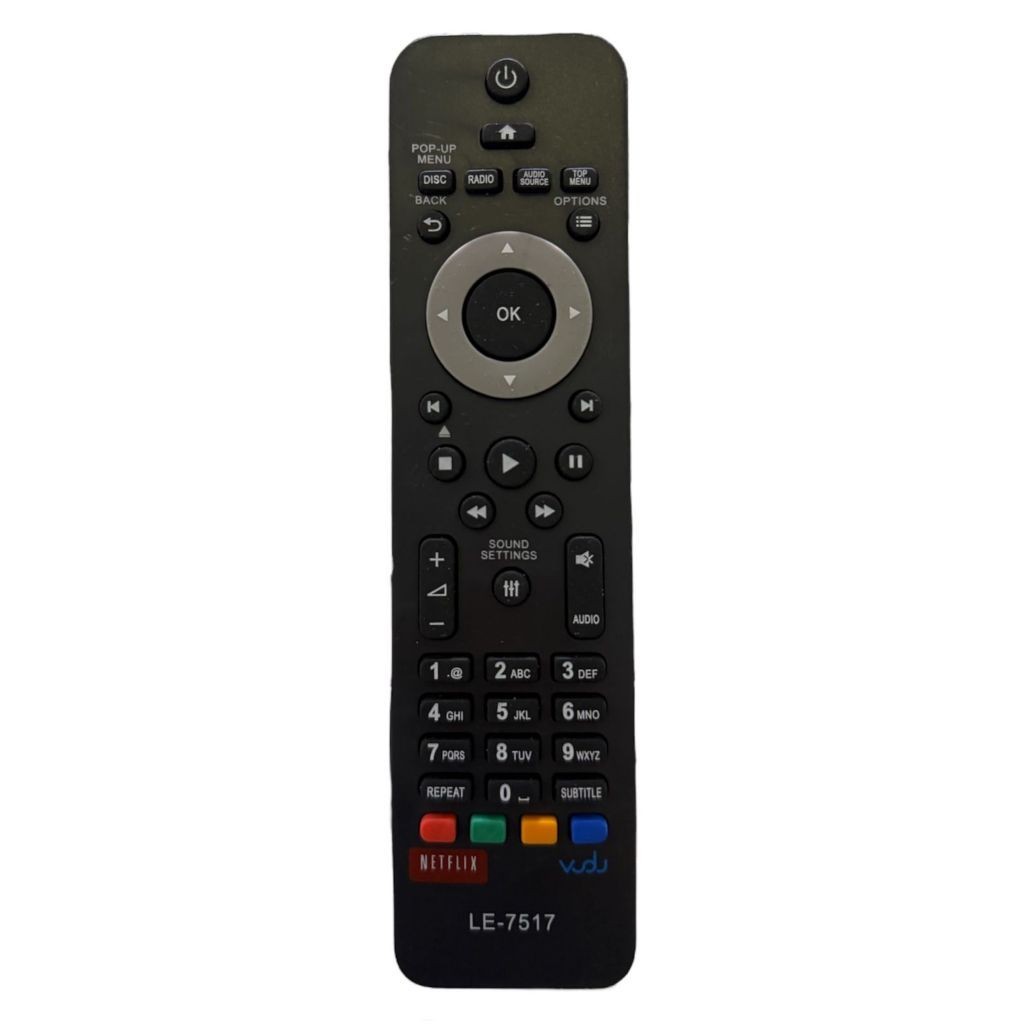 Controle Remoto Home Theater Philips HTB3524 / HTS3541 / HTS3564 com Vudu e Netflix