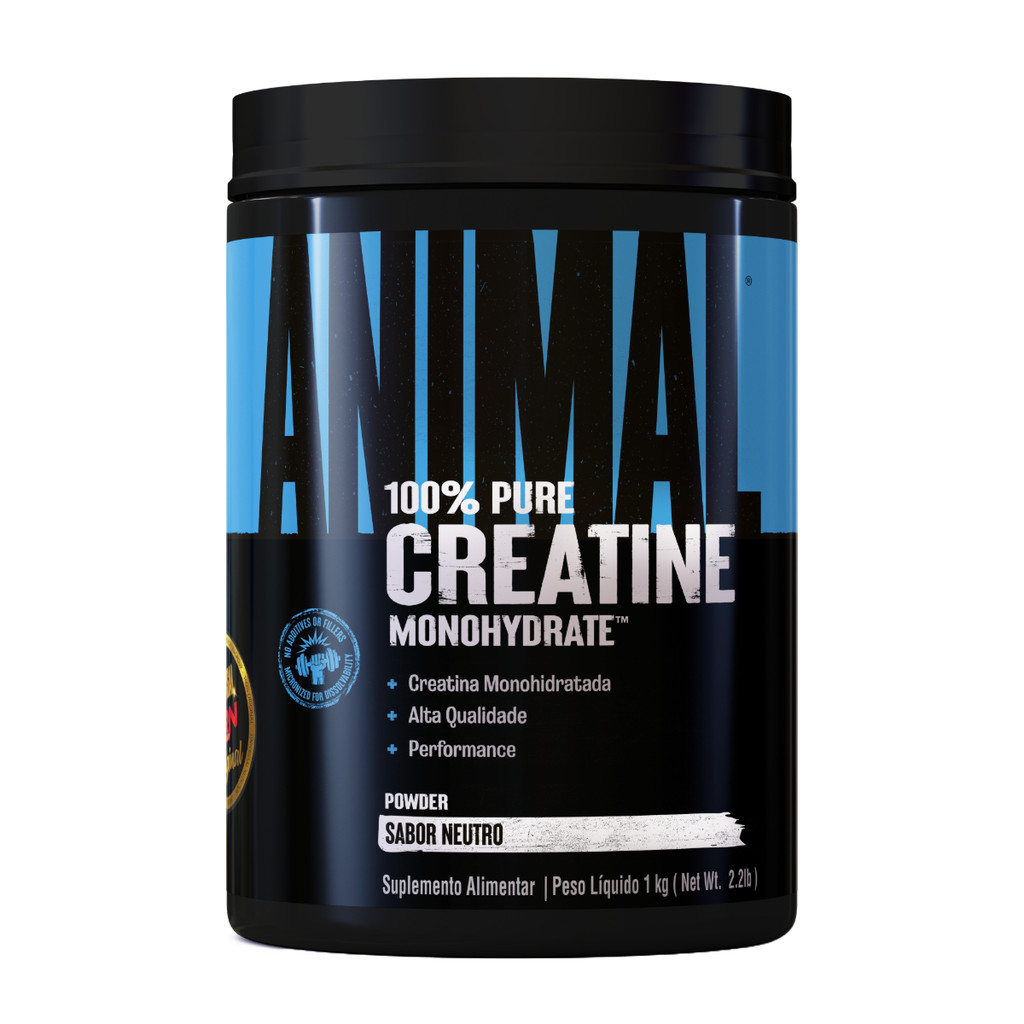 Creatine Animal 1kg Universal Nutrition Força Energia Desempenho Extremo para Seus Treinos