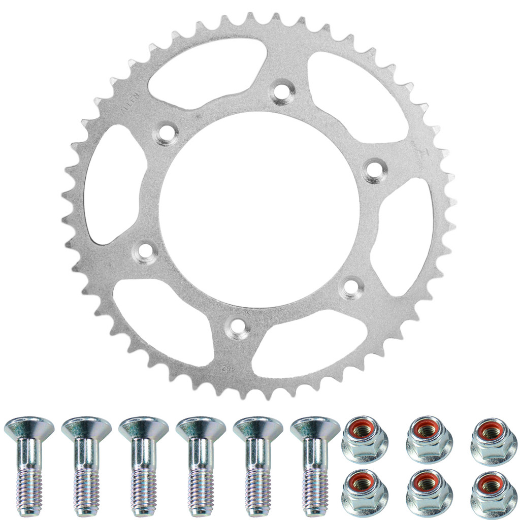 Coroa transmissão CRF150 CRF230 CRF250 CRF450 NXR125 NXR150 NXR160 Bros XRE190 48 dentes competição com prisioneiros