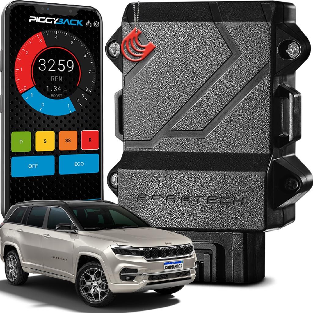 Chip para Aumentar Potência e Torque Commander 2.0 TD380 Diesel 22 a 24 - Módulo Piggyback Faaftech