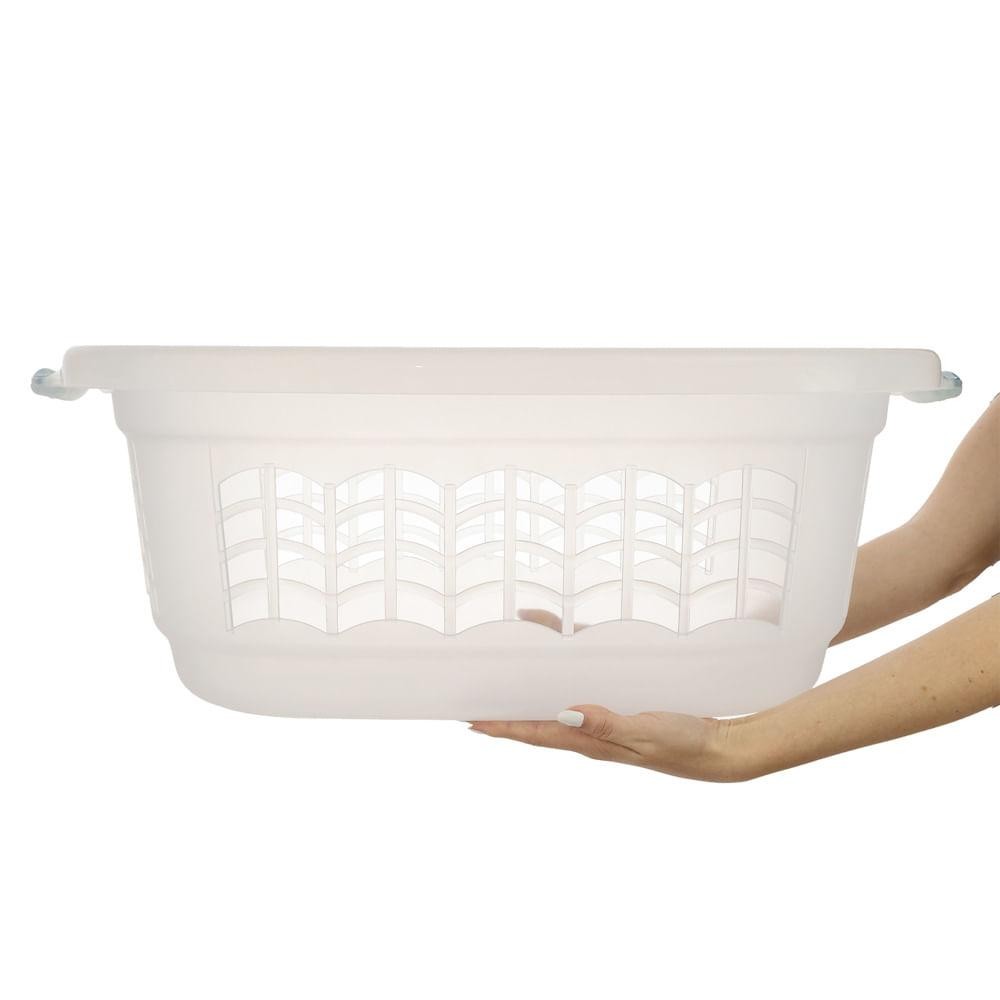 Cesto de Roupas Plástico Transparente 32L Hydrus Sanremo em Oferta na Shopee