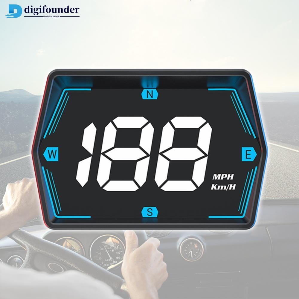 DIGIFOUNDER Carro HUD Cabeça Display Velocímetro Digital GPS Medidor De Velocidade KMH MPH Dispaly USB Para Caminhão Mot