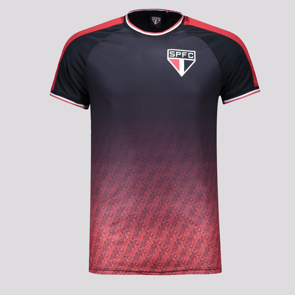 Camisa São Paulo Hue Preta e Vermelha