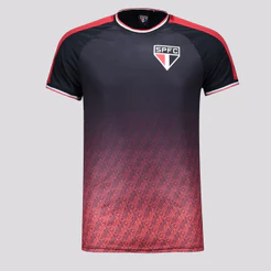 Camisa São Paulo Hue Preta e Vermelha