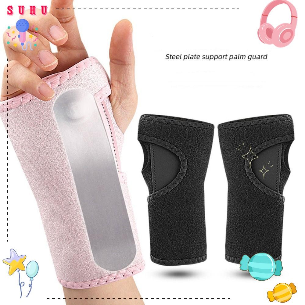 Cinta De Mão De Pulso SUHU , Suporte De Aço De Pano OK Ajustável , Tala De Túnel Do Carpo Rosa Preto Cinza