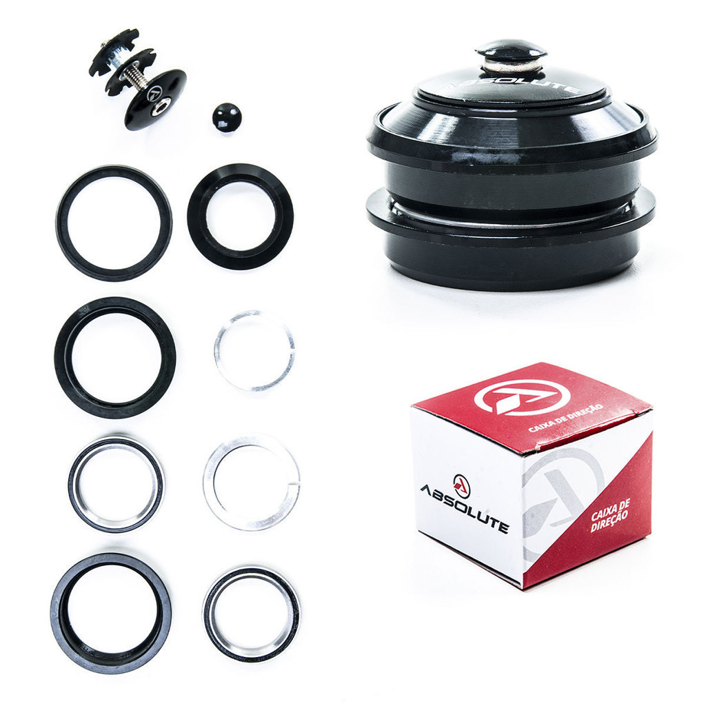 CAIXA DE DIREÇÃO SEMI-INTEGRADO ABSOLUTE B310 - QUADRO OVER 44/44MM P/ GARFO ESPIGA RETA ROLAMENTO SELADO em Oferta na Shopee