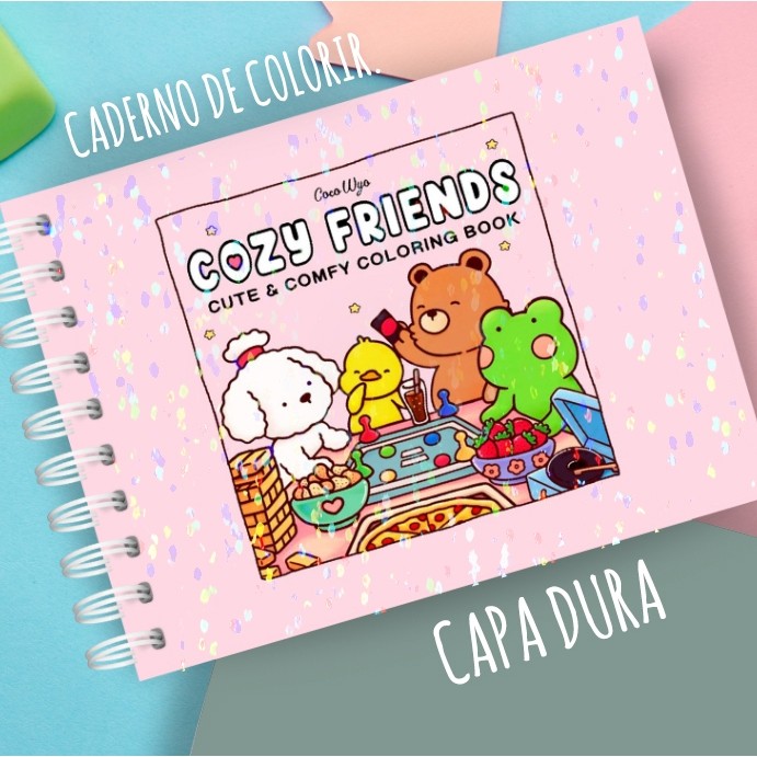 Livro de Colorir COZY FRIENDS Capa dura