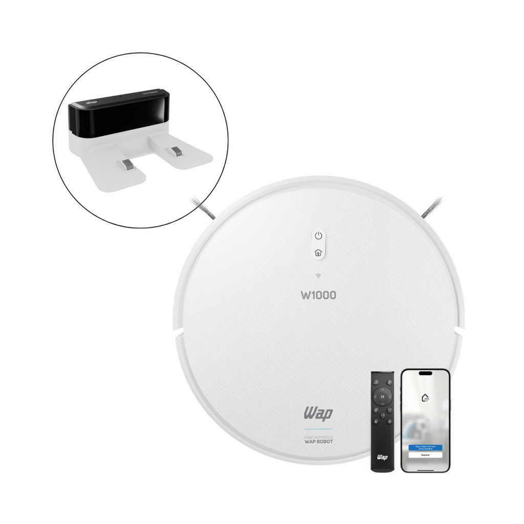 Robô Aspirador Inteligente Wap Robot W1000 com Mapeamento e Função Passa Pano em Oferta na Shopee