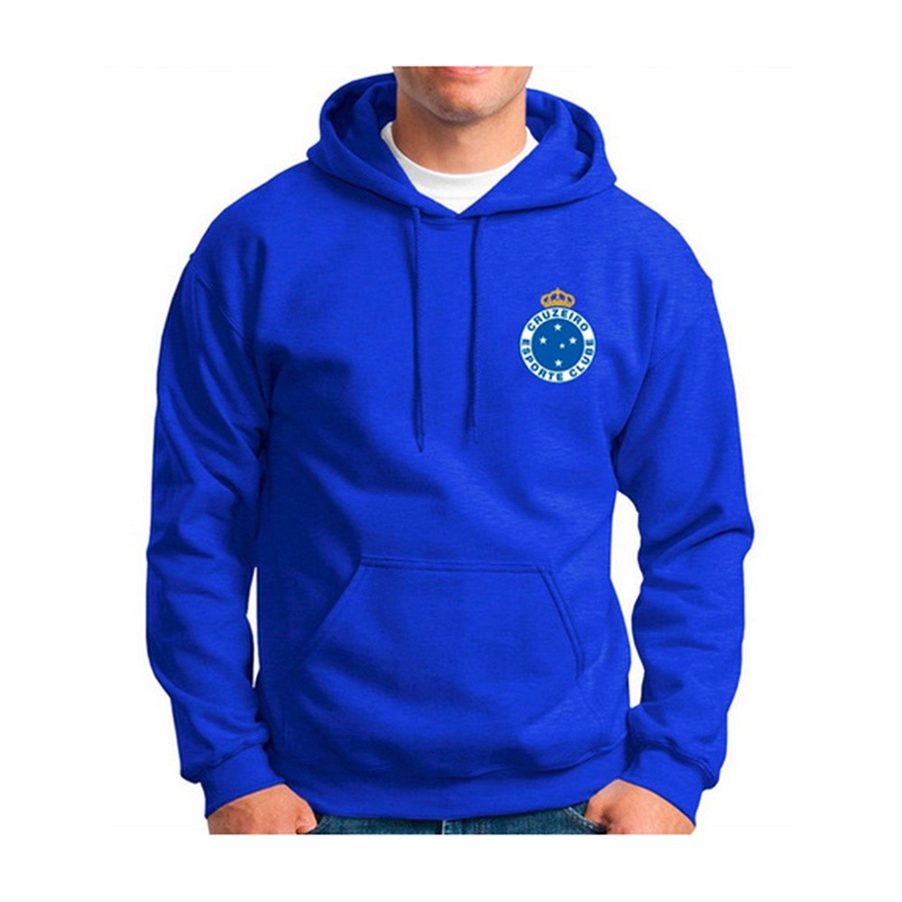 Moletom Cruzeiro Logotipo Blusa de Frio CFC Casaco Esportivo Logo Time de Futebol