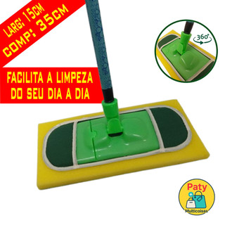 MOP esfregão multiuso limpeza pesada refil articulado esponja