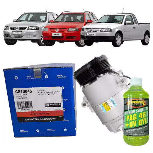 Compressor Ar Gol Ap 1.6/1.8 G3/g4 02 A 2009 Delphi + Óleo
