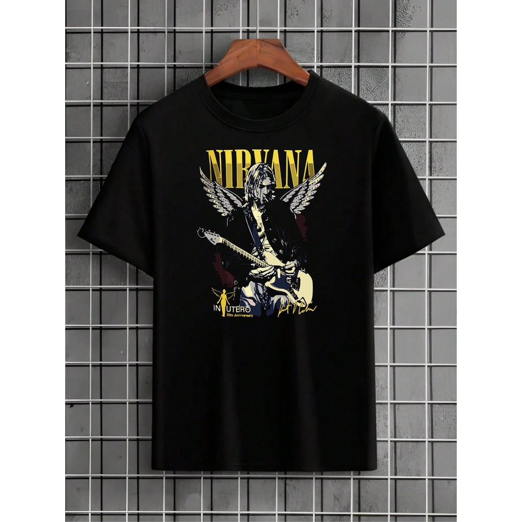 Camiseta Banda Rock Internacional Nirvan Old Skull Camisa Blusa Unissex Masculino Feminino Preto