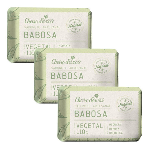 Sabonete de Babosa 3 X 110g - Cheiro D'ervas