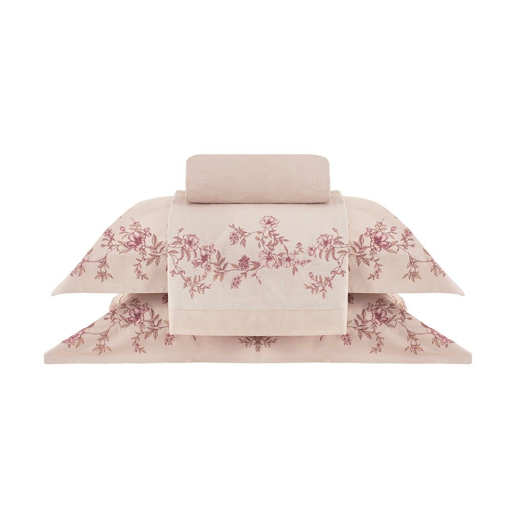 Jogo de Cama Casal Gran Percalle 200 Fios Buddemeyer Olga 100% Algodão Penteado Estampado 4 peças em Oferta na Shopee