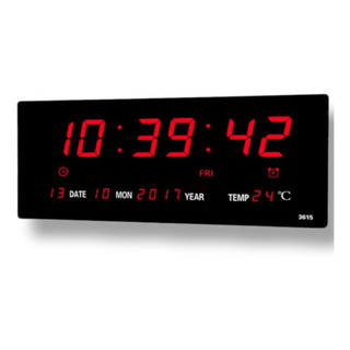 Relógio de parede de LED digital com data e temperatura (Mado Store)