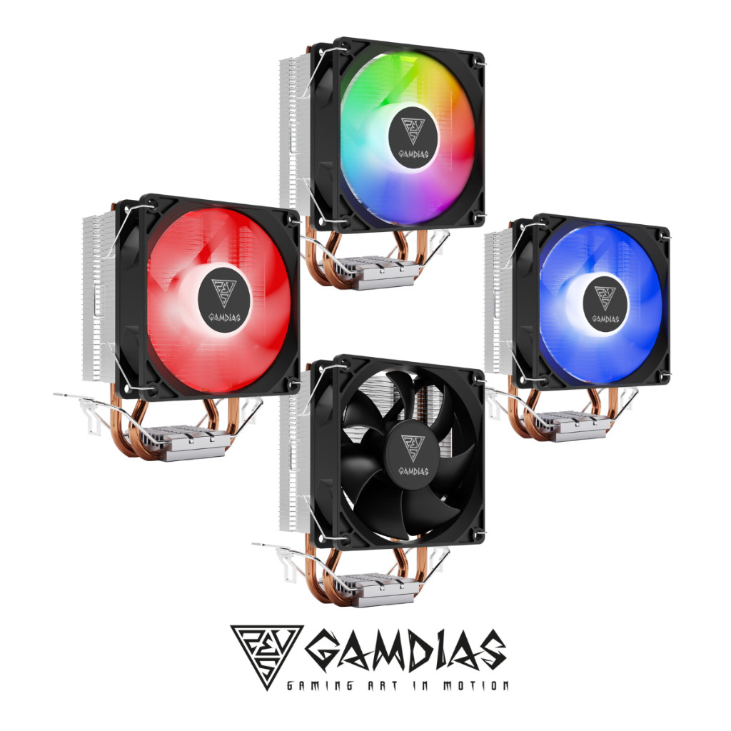 Air Cooler Gamer Gamdias Boreas Led para CPU processador Intel 1700 1200 1151 1150 / AMD AM5 AM4 AM3