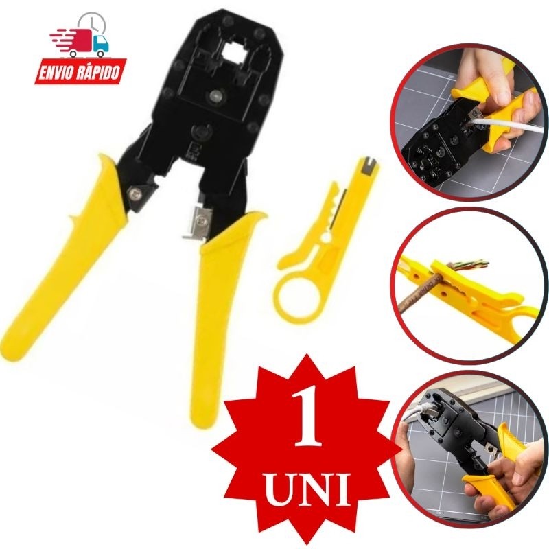 Alicate Crimpador Desencapador, Cortador de fios e plugues de telefonia e Cabo de rede, terminal Rj11,Rj12,Rj45 Promoção