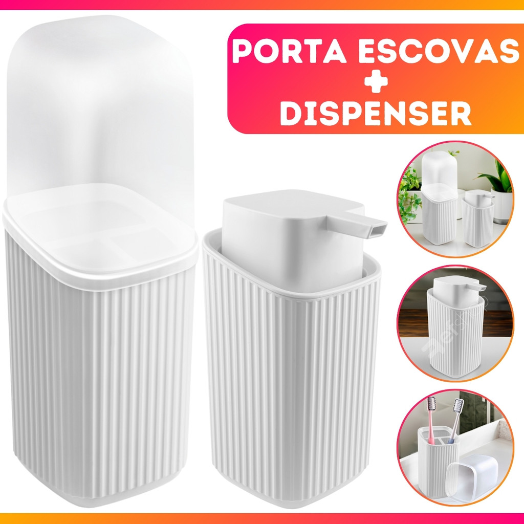 Kit Porta Escova + Saboneteira liquida - OFERTA! em Oferta na Shopee