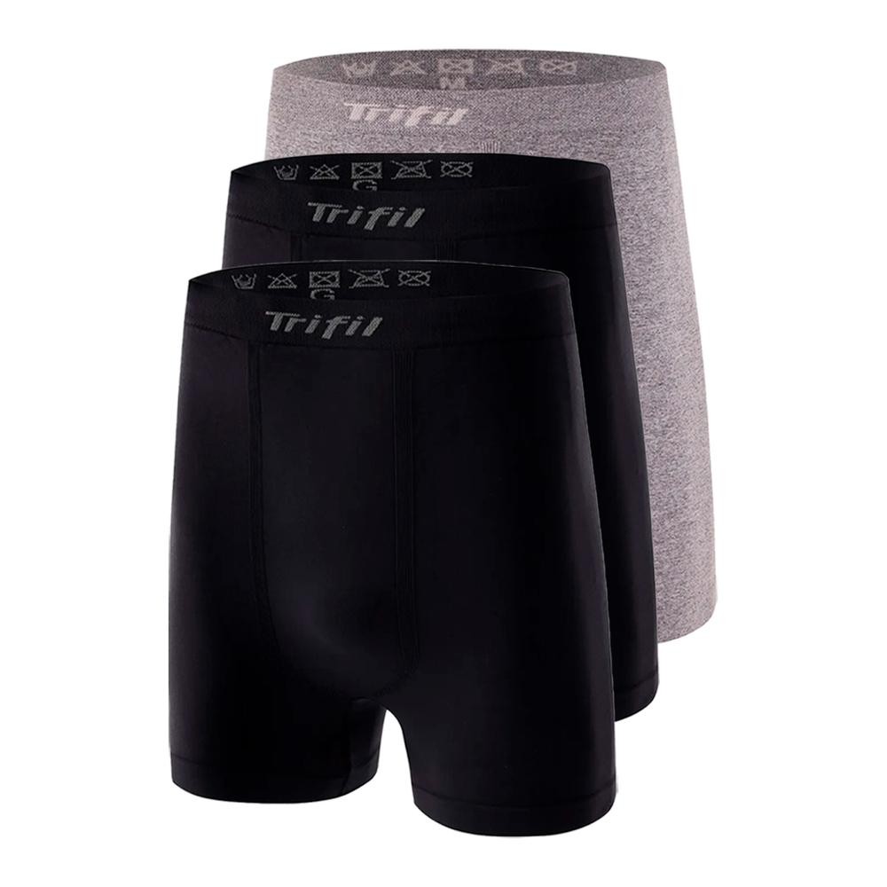 Kit com 3 Cuecas Boxer Trifil 4411 Plus Size Colorido em Oferta na Shopee
