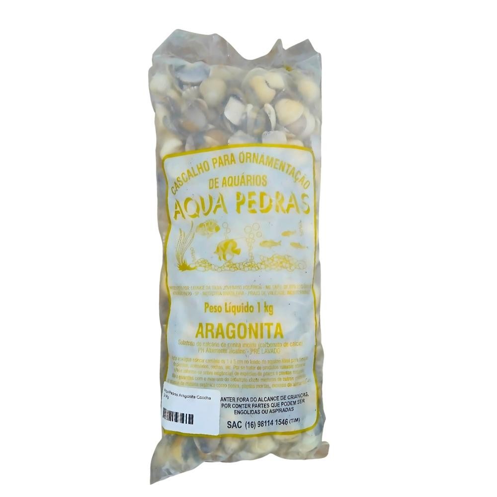 Aqua Pedras Aragonita Concha 3 1Kg Aquário Jardim Lago