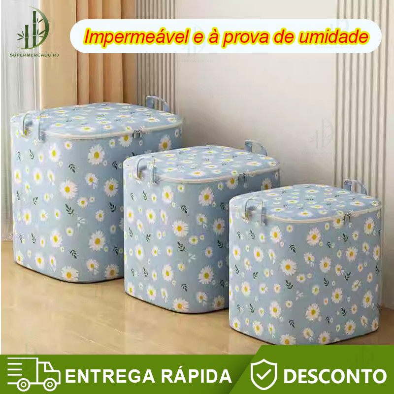 Caixa Armazenamento Guardar Roupas E Cobertores 110L/140L/180L Grande Capacidade