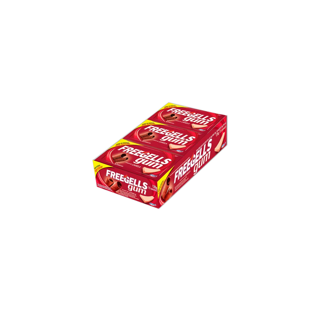 Chiclete Freegells Gum Canela 15un - Goma de Mascar - Doce