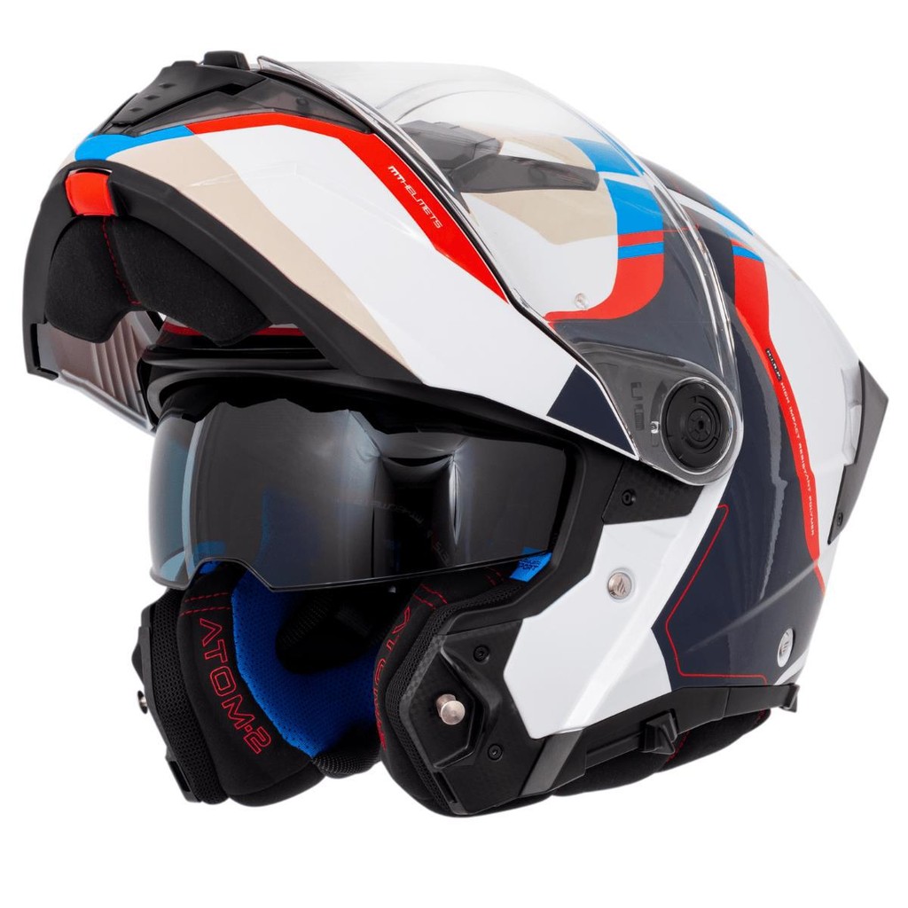 Capacete Articulado MT Atom 2 Robocop Escamoteavel Emalla C7
