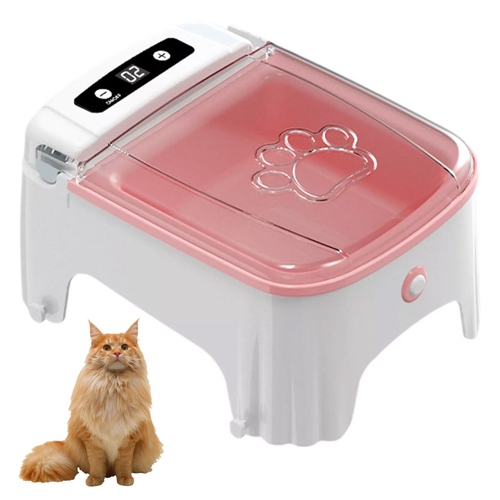 Comedouro Automatico Pet Cao Gato Cachorro Raçao Sensor Movimento Presença Temporizador Programavel Animal de Estimaçao