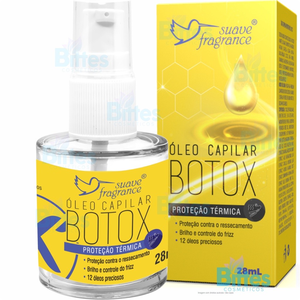 Óleo Reparador de Pontas B-Tox Suave Fragrance Cosméticos Proteção Térmica