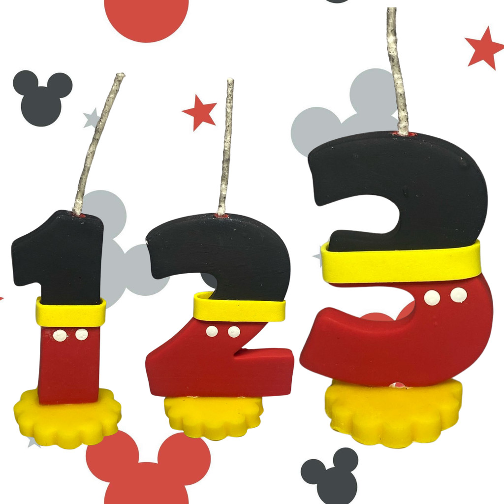 Vela Biscuit Mickey Ratinho Aniversário Topo Bolo Porcelana Fria em Oferta na Shopee