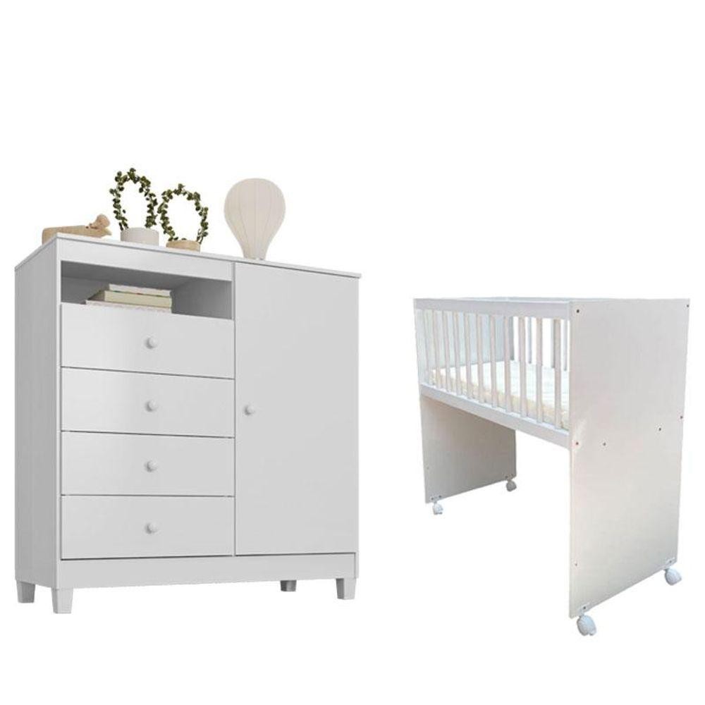 Mini Berço Moisés Alegria Com Colchão E Cômoda Infantil Ternura Baby Branco - Incorplac em Oferta na Shopee