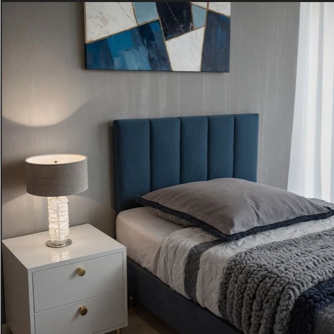 Kit 5 Cabeceiras Estofada Modular Cama Solteiro Decoração Quarto Envio Imediato