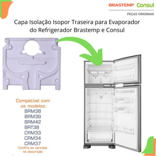 Capa Traseira Isolação Isopor Geladeira Brastemp Consul Brm39 Crm33 W11498695 em Oferta na Shopee