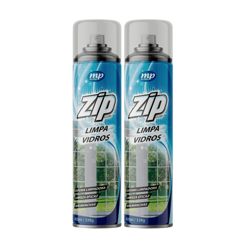 Kit C/2 Zip Clean Limpa Vidros 400ml | Espelhos | Box | Vitrines - My Place em Oferta na Shopee