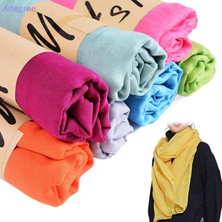 Adegree Estilo Feminino Cachecol À Prova De Vento Xales Envolve Cor Sólida Algodão Quente Cachecóis Inverno Primavera Pr em Oferta na Shopee