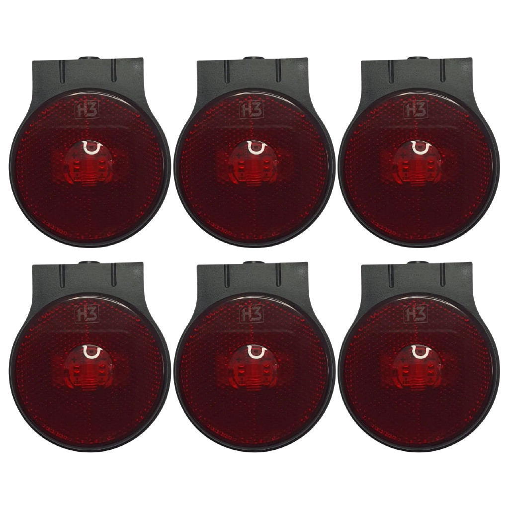 6 Lanterna Pisca Lateral Led Bivolt 65mm Carreta Randon C/ Sup