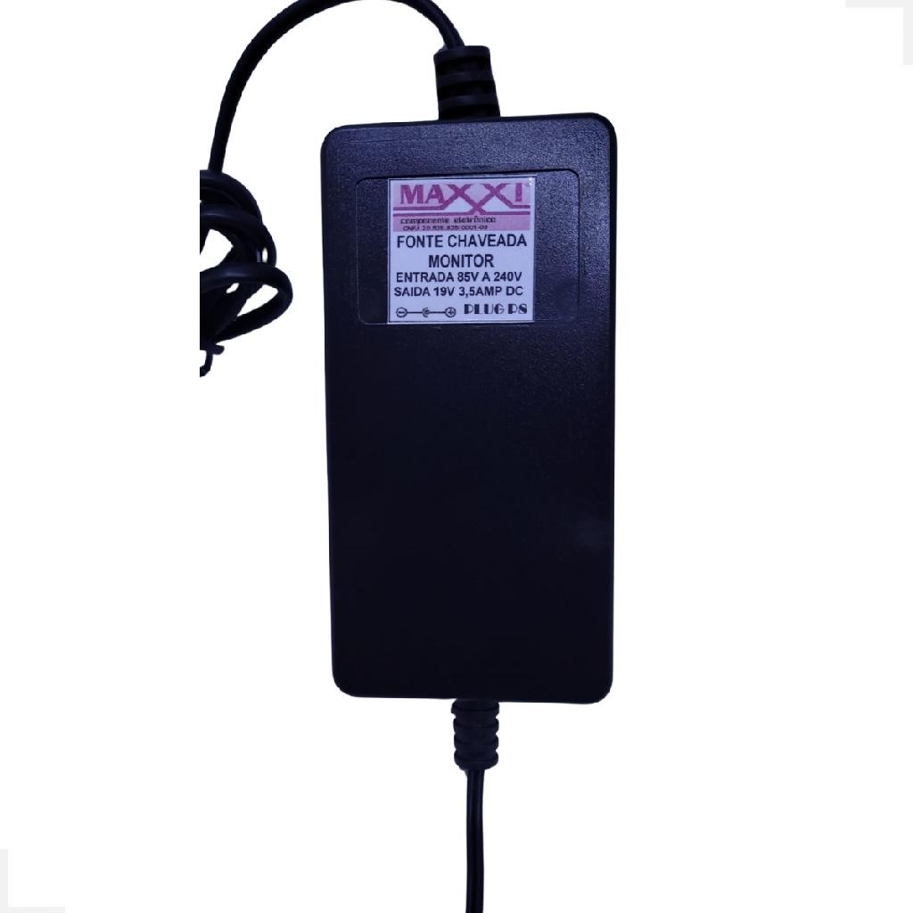 Fonte 19v X 3,5amp DC Positivo Central  Monitor LG Maxxi