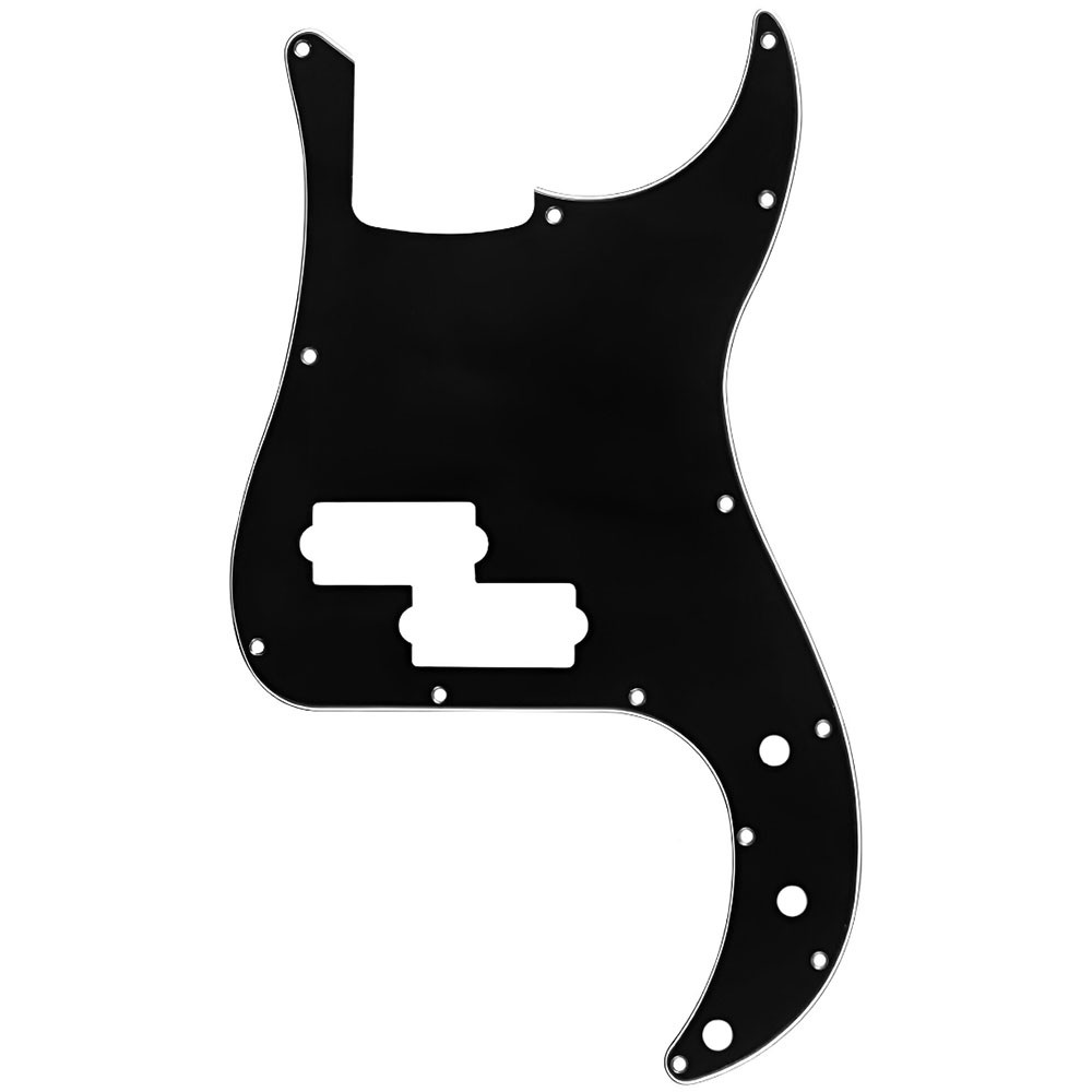 Escudo Para Contra Baixo Precision Bass Preto 13 Furos 3 Camadas PVC