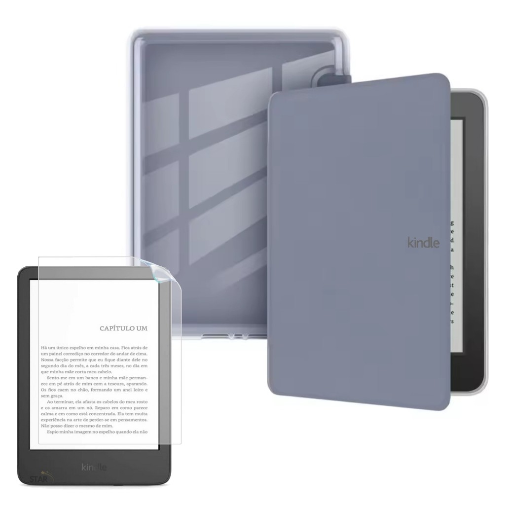 Capa Acrílico Smart Case Para Kindle Paperwhite 12ª 7.0 SA568B + Película Fosca
