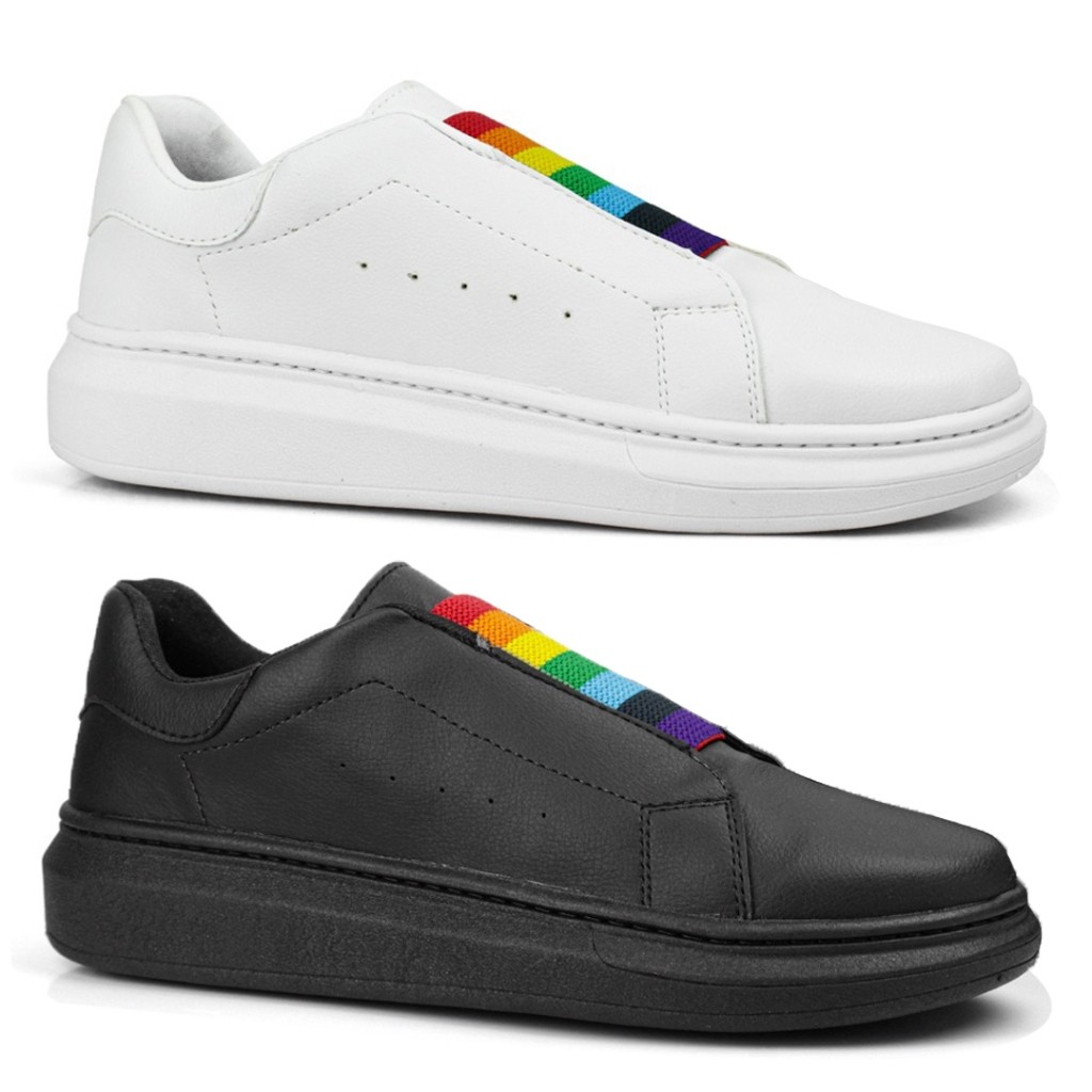 Tênis Arco-Íris Tênis Casual Rainbow Tênis Unisex 2 Opçõpes de Cor