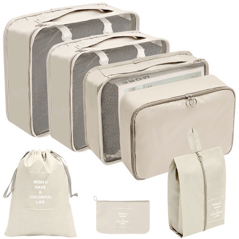 Kit 7 Pecas Bolsa Organizadoras Para Mala