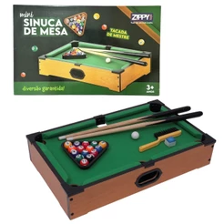 Jogo Mesa de Sinuca de Madeira 51cm Zippy Toys - 10347