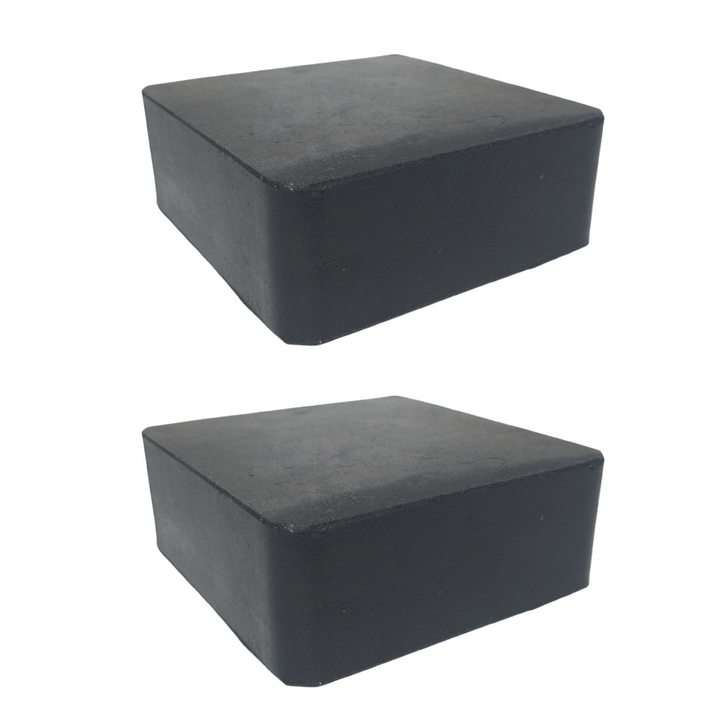 Kit 2 Calços De Borracha Maciços 100x100x38mm Antivibração Impacto Borrachas Londrina