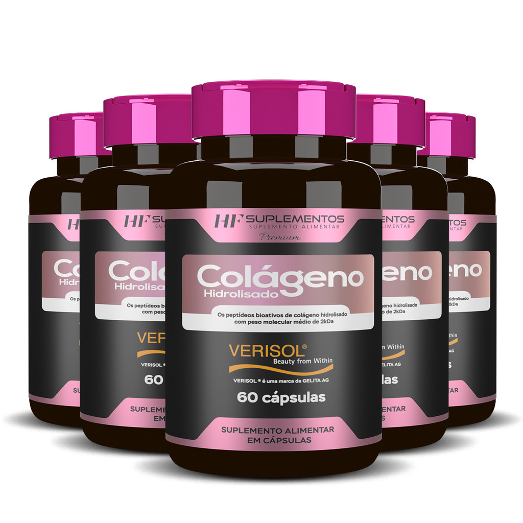 5x COLAGENO VERISOL + CALCIO HF SUPLEMENTS 60CAPS 1750MG