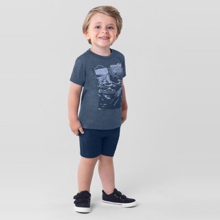 Camiseta infantil menino em malha mercla Mundi em Oferta na Shopee