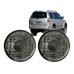 Par Lanterna Traseira Pisca Para Mitsubishi L200 Pajero Sport TR4 Redonda 90mm Fume