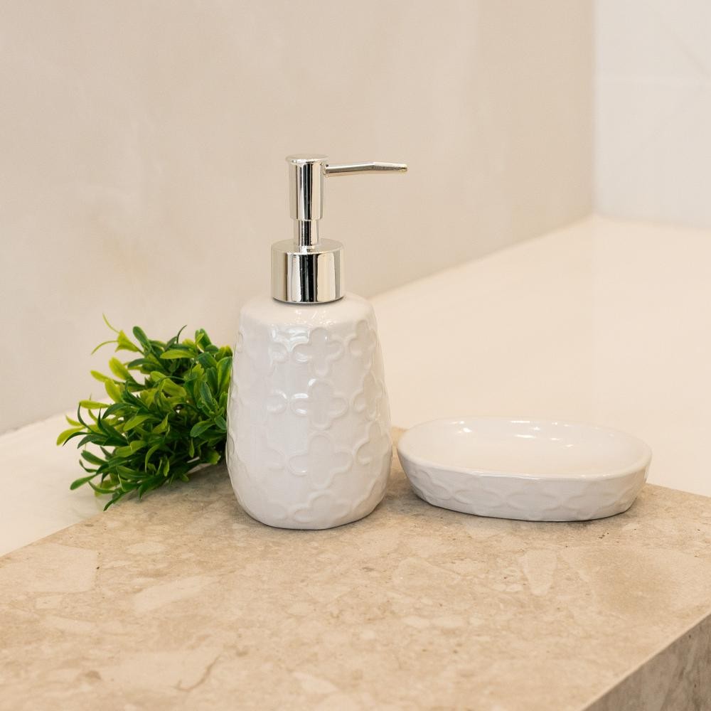 2 Peças para Banheiro Wolff Clover de Cerâmica Branco em Oferta na Shopee