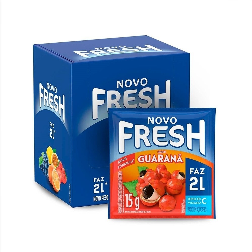 Refresco em Pó Fresh Guaraná 15g Display com 15 Unidades em Oferta na Shopee